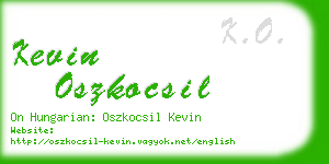 kevin oszkocsil business card